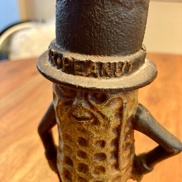 RARE! Vintage Cast Iron Mr Peanut Coin Piggy Bank-Almost 8" height - Picture 3 of 9